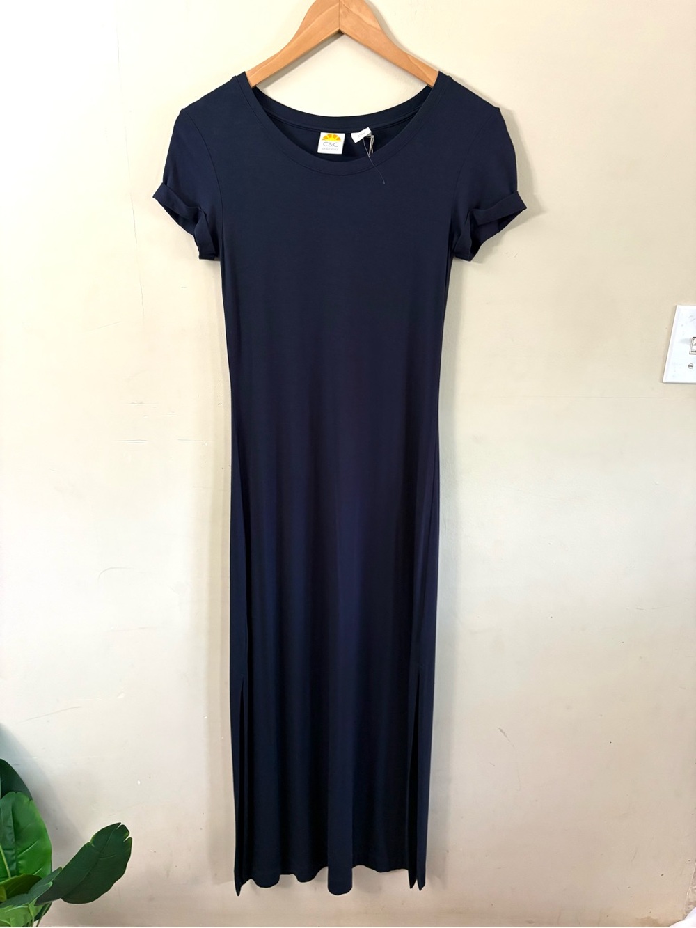 NWT C&C California Navy Blue T-Shirt Maxi Dress